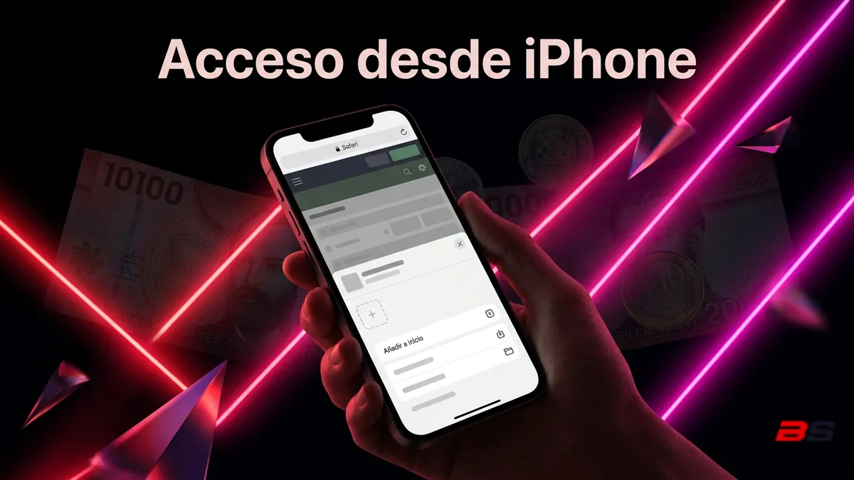 iPhone mostrando el menú para agregar Betsala a la pantalla de inicio sin instalar app