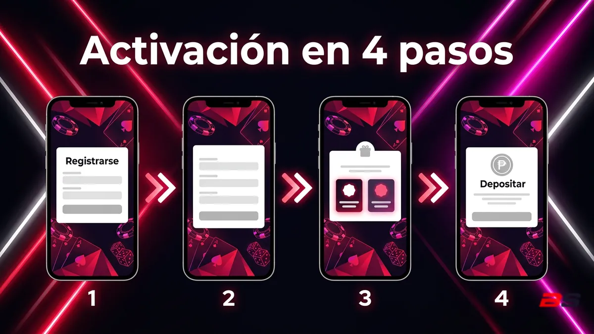 Cómo activar el bono de Betsala Chile en 4 pasos sin código: secuencia de pantallas de registro y depósito en español