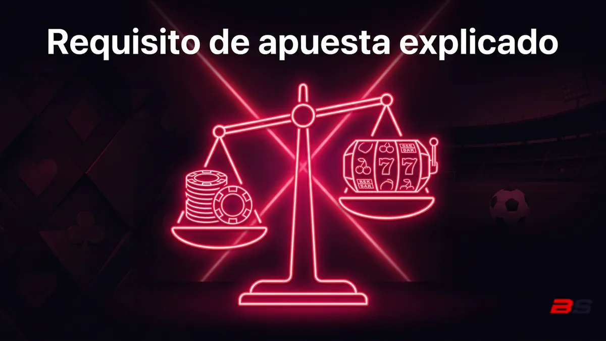 Balanza que representa el requisito de apuesta (rollover) sobre las ganancias de los giros gratis de Betsala