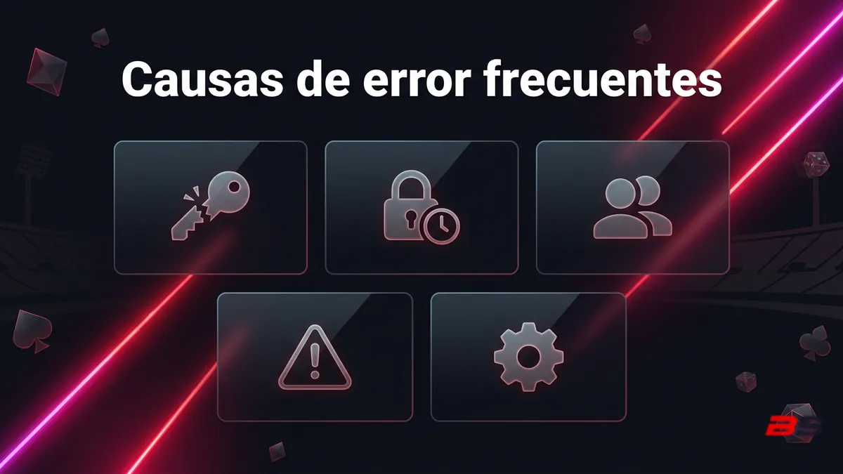 Causas frecuentes de error al iniciar sesión en Betsala Chile: datos, verificación o cuenta bloqueada