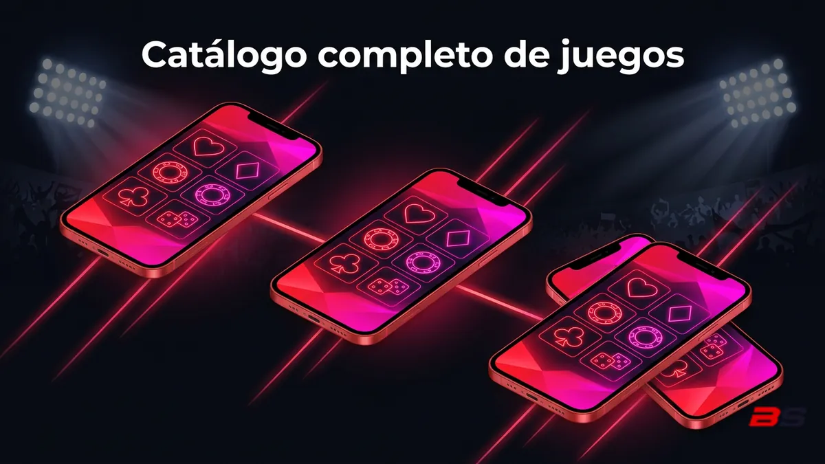 Secuencia de pantallas mostrando cómo revisar el catálogo completo de juegos crash y tragamonedas en Betsala Chile