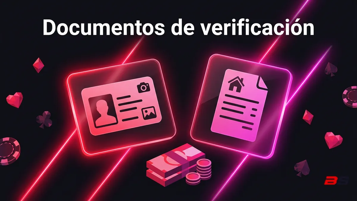 Verificación de cuenta en Betsala Chile: identificación con foto y comprobante de domicilio, con billetes y monedas chilenas