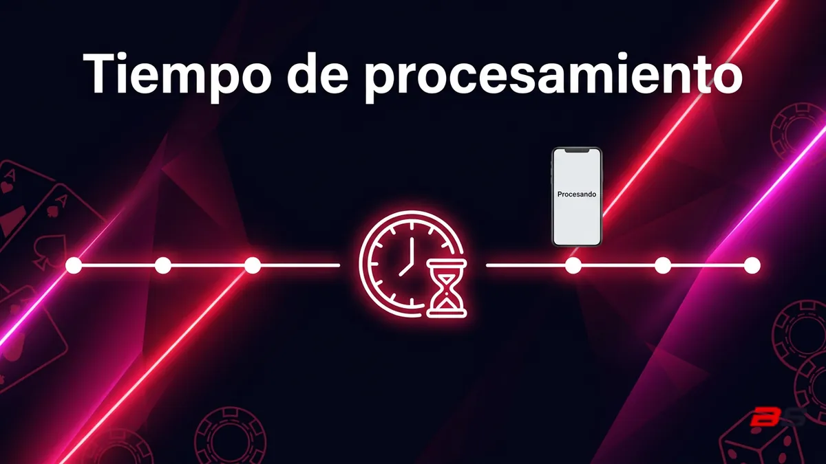 Línea de tiempo del procesamiento de retiros en Betsala Chile con un reloj y una pantalla de celular